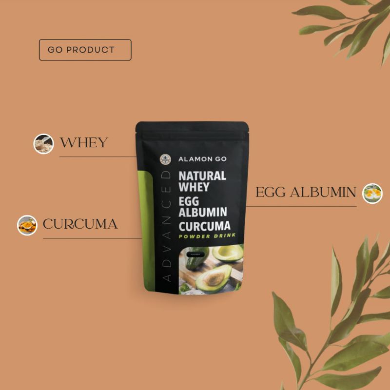 SUSU PENAMBAH BERAT BADAN ALAMON GO GAIN NATURAL WHEY (EGG,ALBUMIN &amp; CURCUMA)