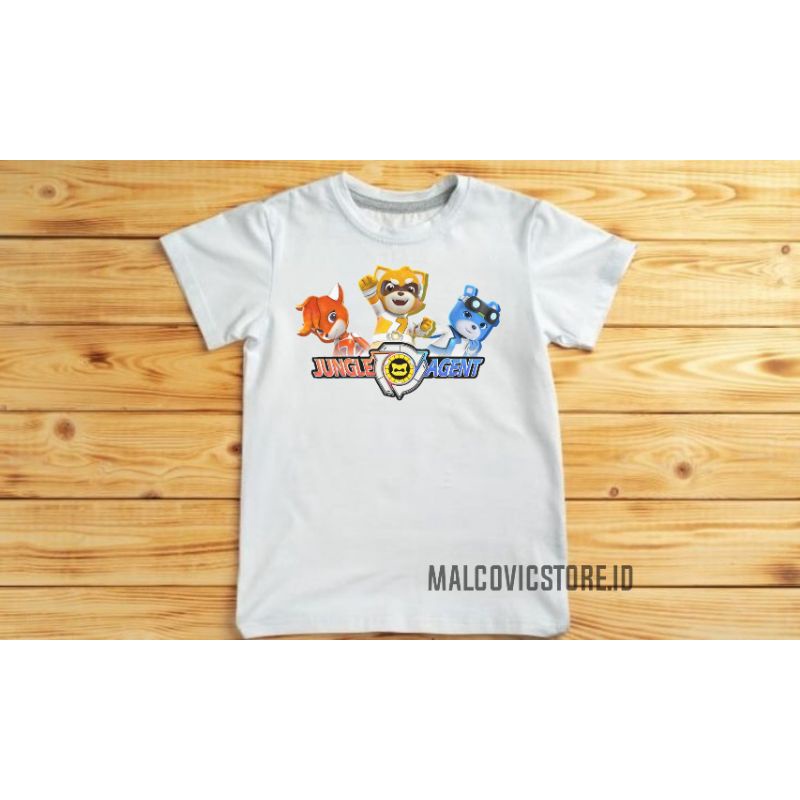 Kaos Anak Jungke Agent/Baju Atasan Anak Laki Laki Motif Jungle Agent/Kaos Jungle Agent Untuk Anak Un