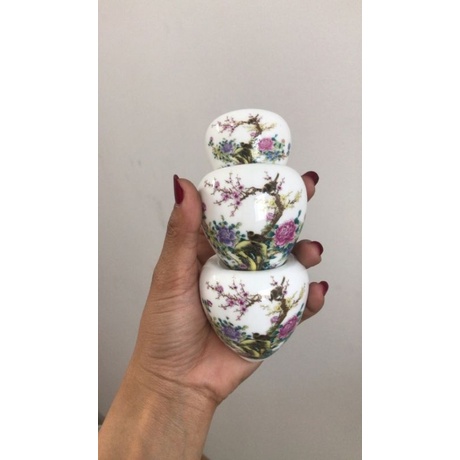 CEPUK CUNGKOK KERAMIK TEMPAT MAKAN BURUNG SET 3