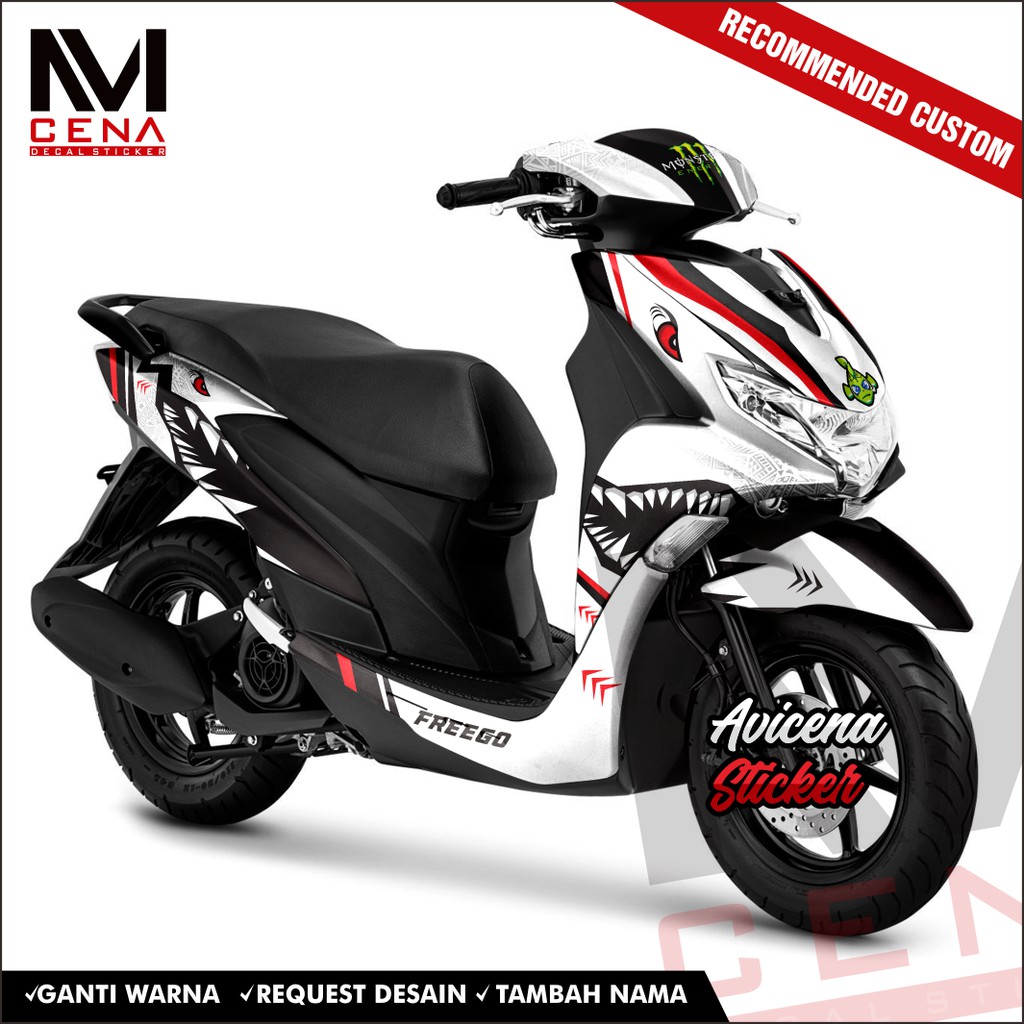 Sticker Decal Yamaha Freego Decal Sticker Freego Sticker Striping Decal Freego Full Body wshark