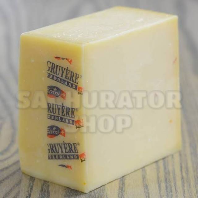 

Keju Import Swiss Switzerland Gruyere Gruyer Gruyerre Swiss Switzerland Cheese Block Portion 500 gr