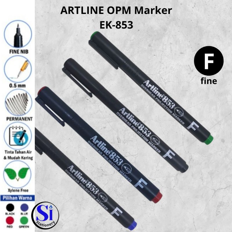 

Spidol ARTLINE OHP Overhead Projection Marker Permanent EK-853 0.5mm