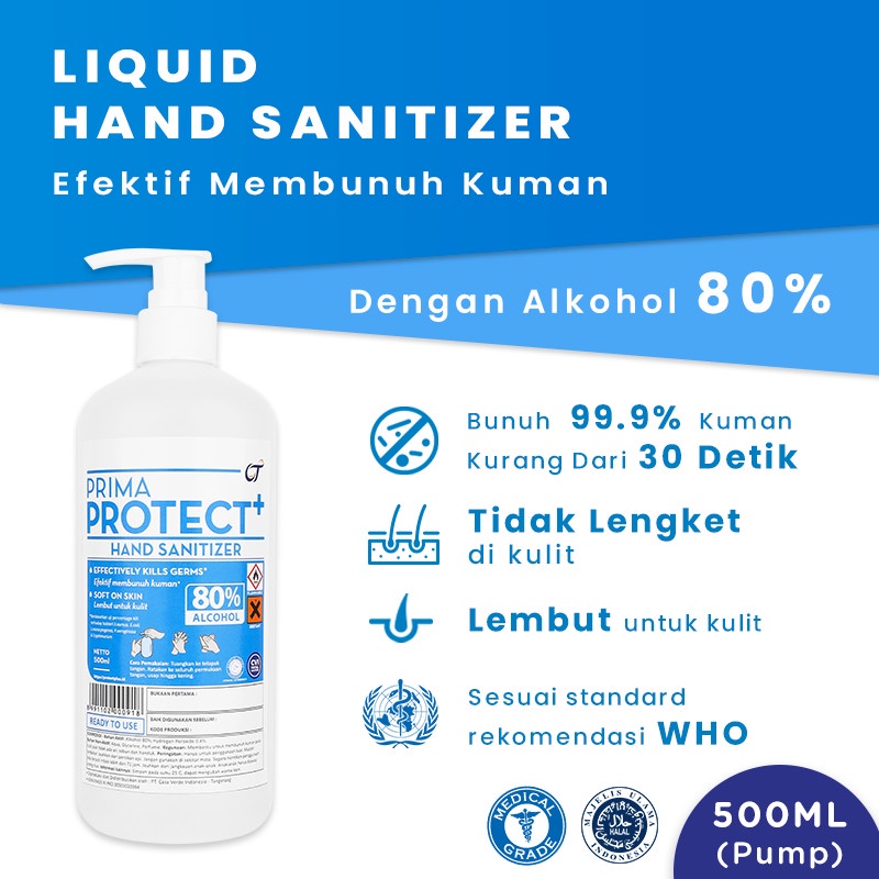 PRIMA Protect+ Hand Sanitizer 500ml | Shopee Indonesia