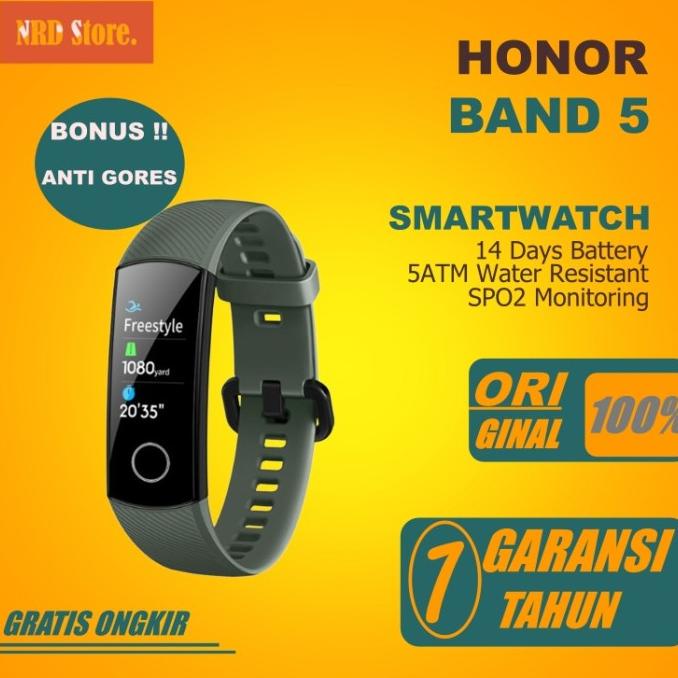 Honor Band 5 Smartwatch - Garansi Resmi - (Promo)