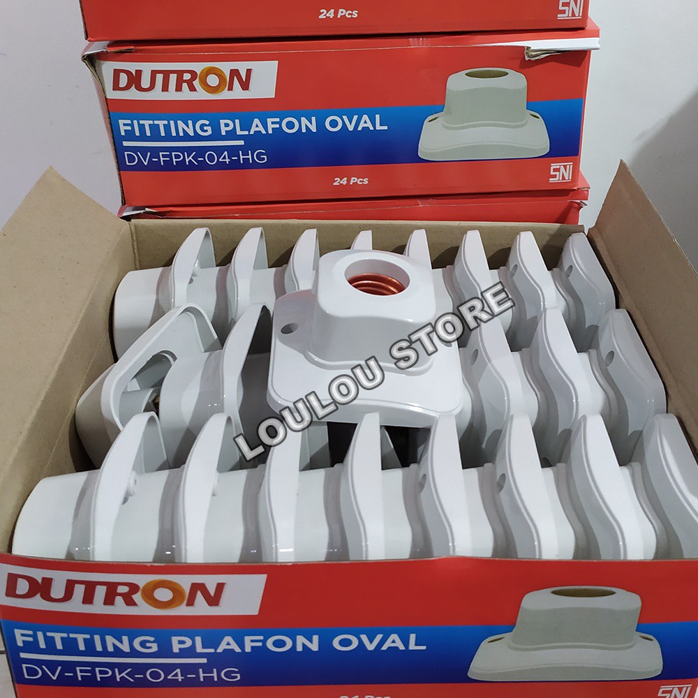 Fitting Lampu Plafon Kotak Fiting Lampu Plafon Oval Kotak E27 DUTRON Fiting Plafon Bulat