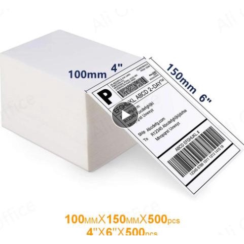 

Label Barcode 100X150 Kertas Sticker Thermal 100 x 150 mm (500 pcs) Star Seller Termurah