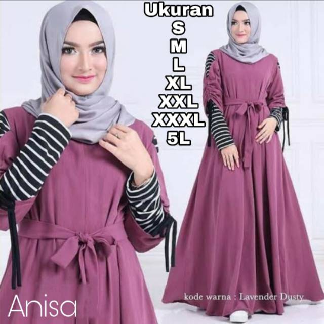 Premium Series ANISA Dress Big Size Ukuran Size S M L XL 2XL 3XL 4XL XXL XXXL  XXXXL 2L 3L 4L 5L  Dress Wanita Jumbo Gamis Big Size Baju Korea Over Size