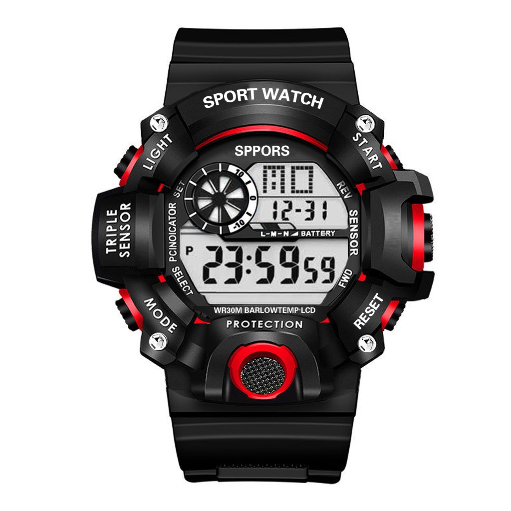 Jam Tangan Digital Pria Dual Time Sport Watch / Jam Tangan Pria Sport Watch Fashion