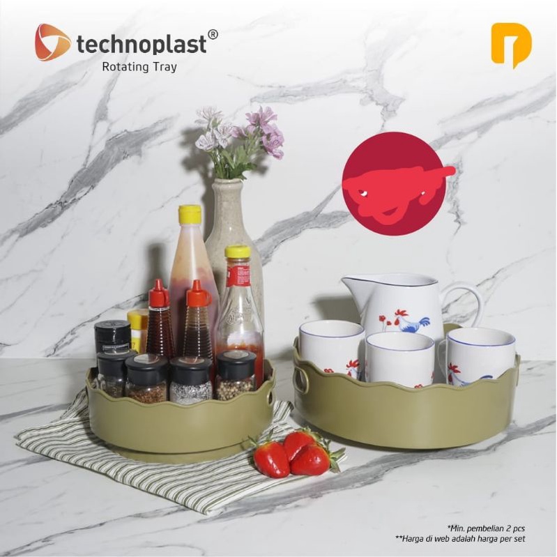 Rotating Tray Rak Bumbu Putar 2pcs