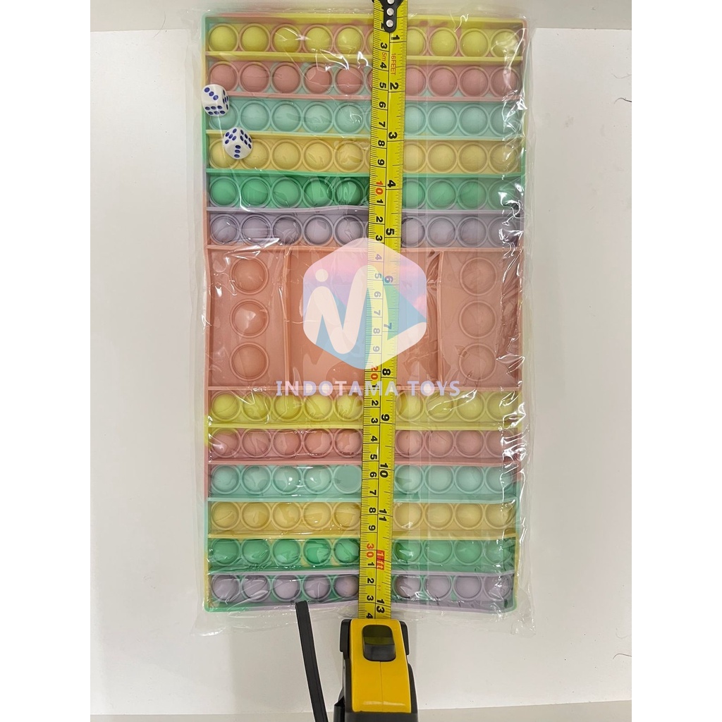 Fidget Toys Push POP IT / POPIT Mainan Anak Penghilang Stress Relieve Pop it Rainbow-Dadu Pastel 33CM