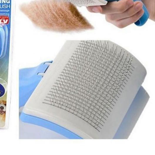 ➺ Pet Zoom Sisir Kucing Sisir Anjing Sisir Hewan Peliharaan Sisir Anjing & Kucing Pet Brush Pet Comb
