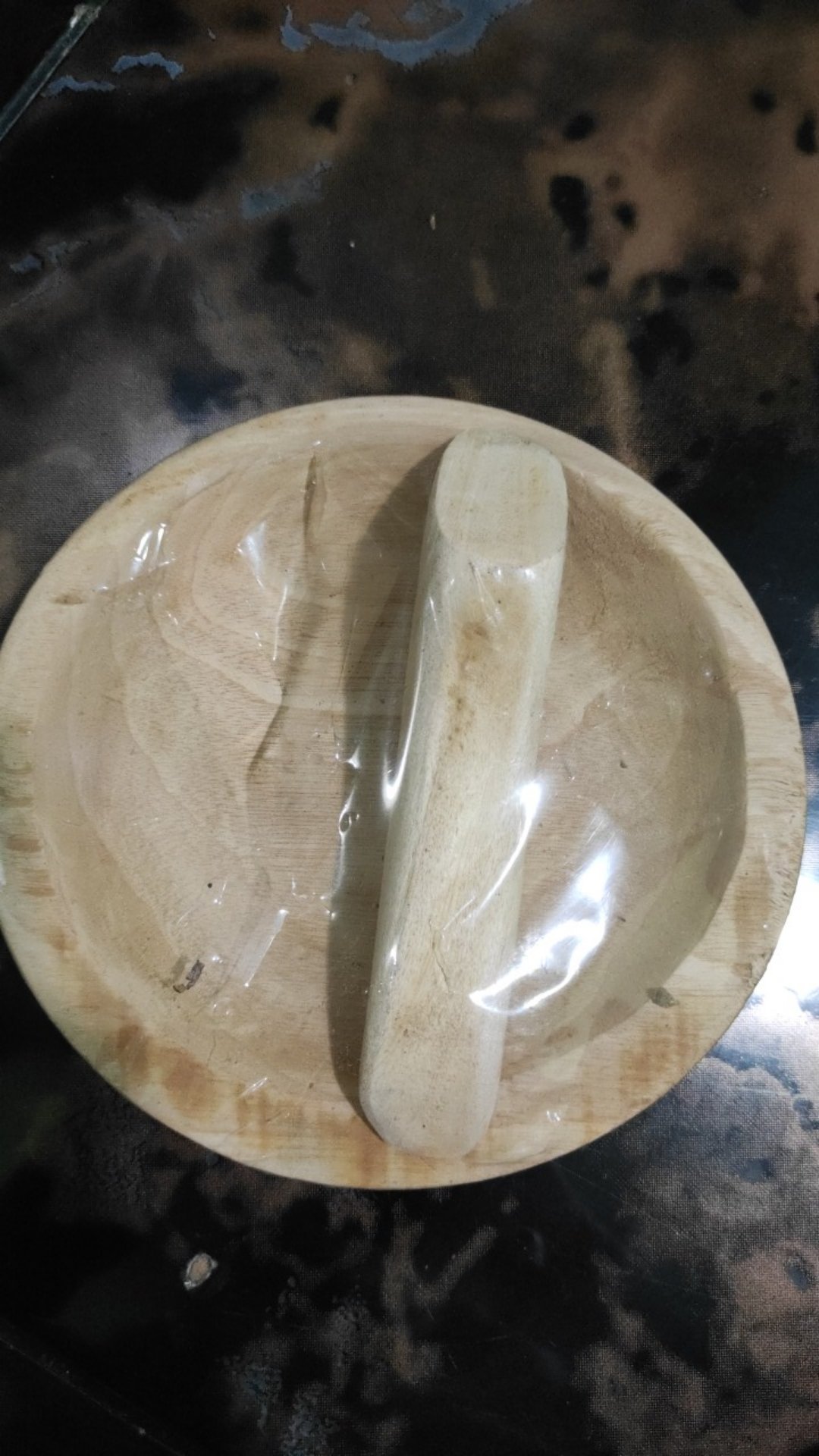 Cobek + Ulekan Kayu (tanpa Pewarna)