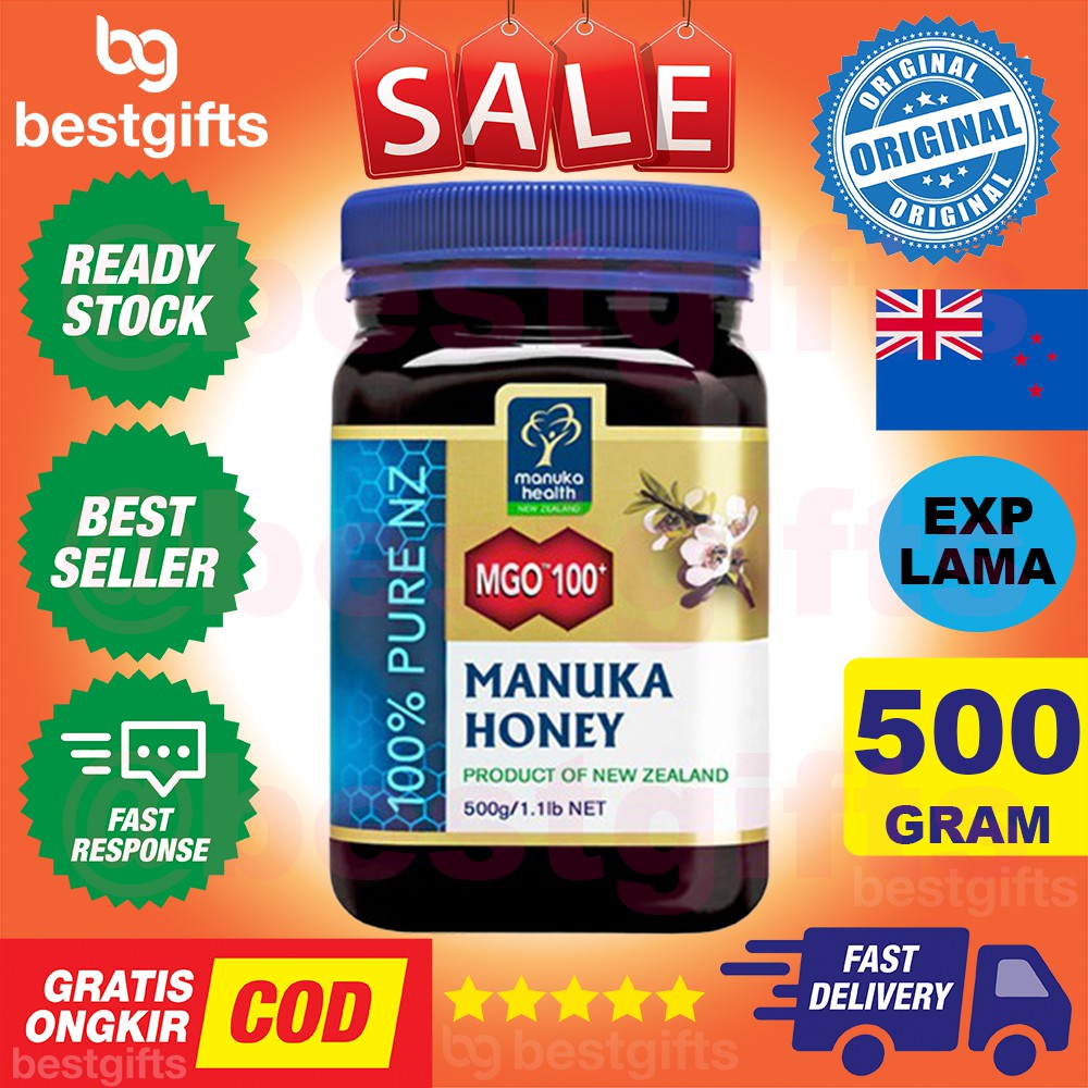 MANUKA HEALTH MADU MANUKA HONEY BLEND MGO100 MGO 100 ANTI BIOTIK BAKTERI DAYA TAHAN TUBUH 500 GRAM