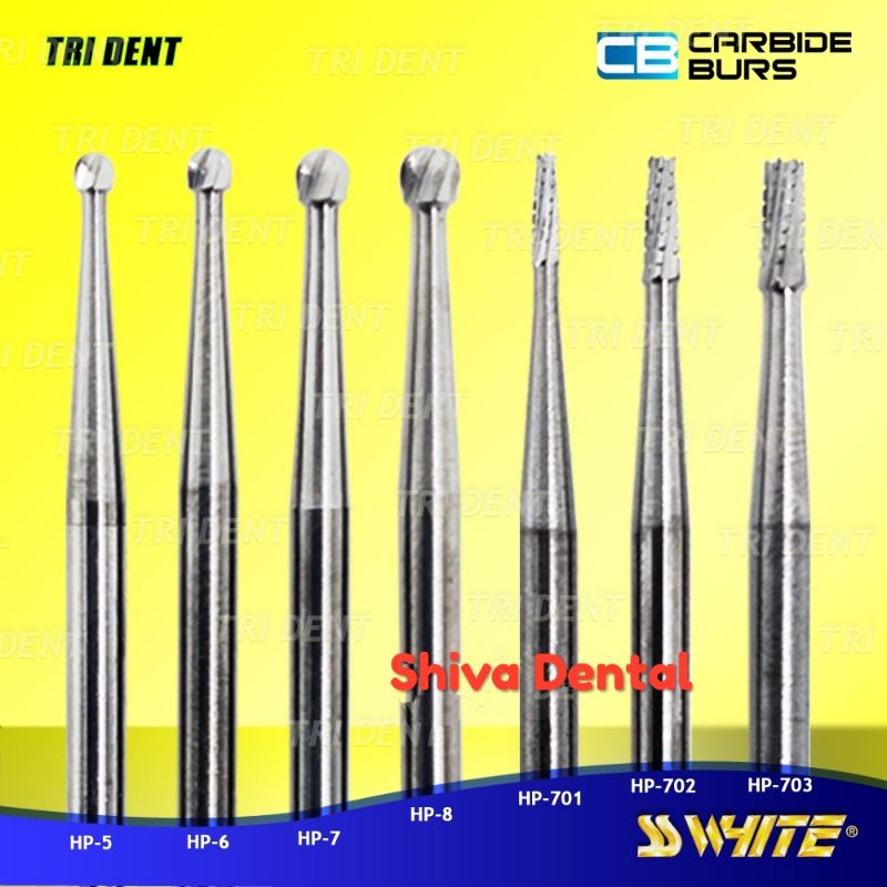 DENTAL CARBIDE BUR TULANG OPERASI OD HP 702 HP 7 LOWSPEED STRAIGHT SS WHITE USA