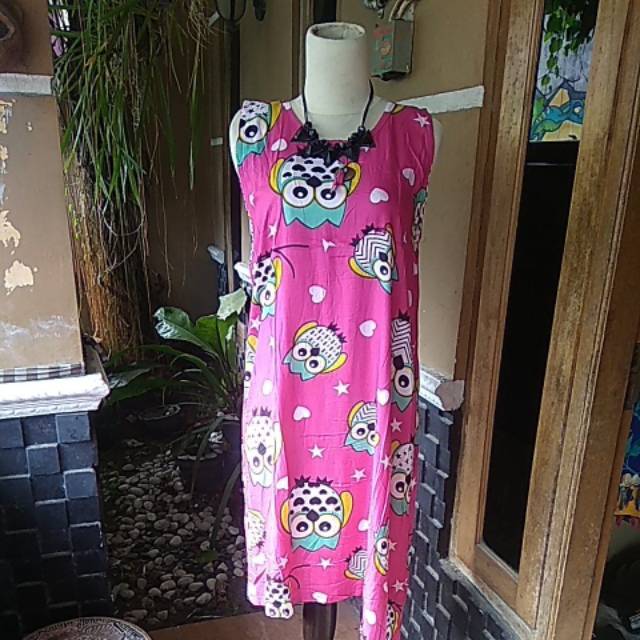 DASTER IBU MIDI TANPA LENGAN YUKENSI MOTIF RANDOM