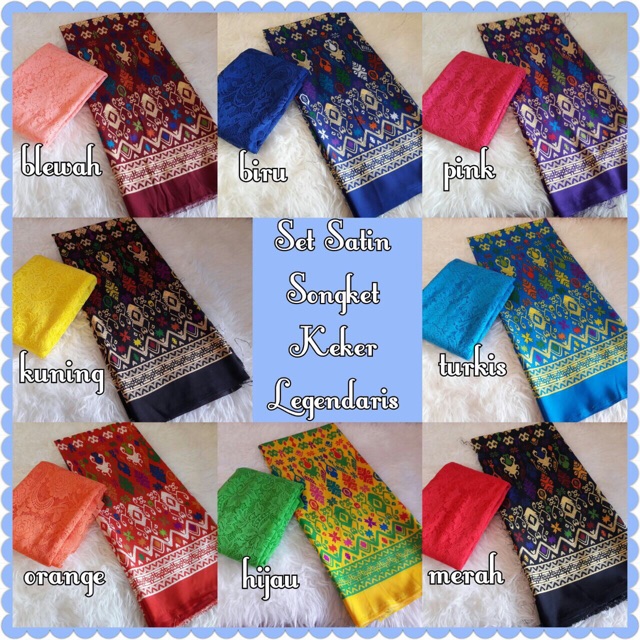 Set Satin Bsw a Songket Keker