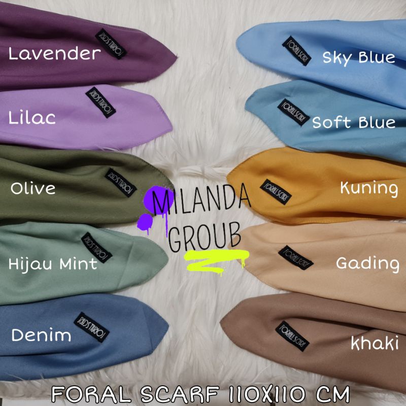 Hijab Segiempat Voal Ansania ForalScarf 110X110 CM