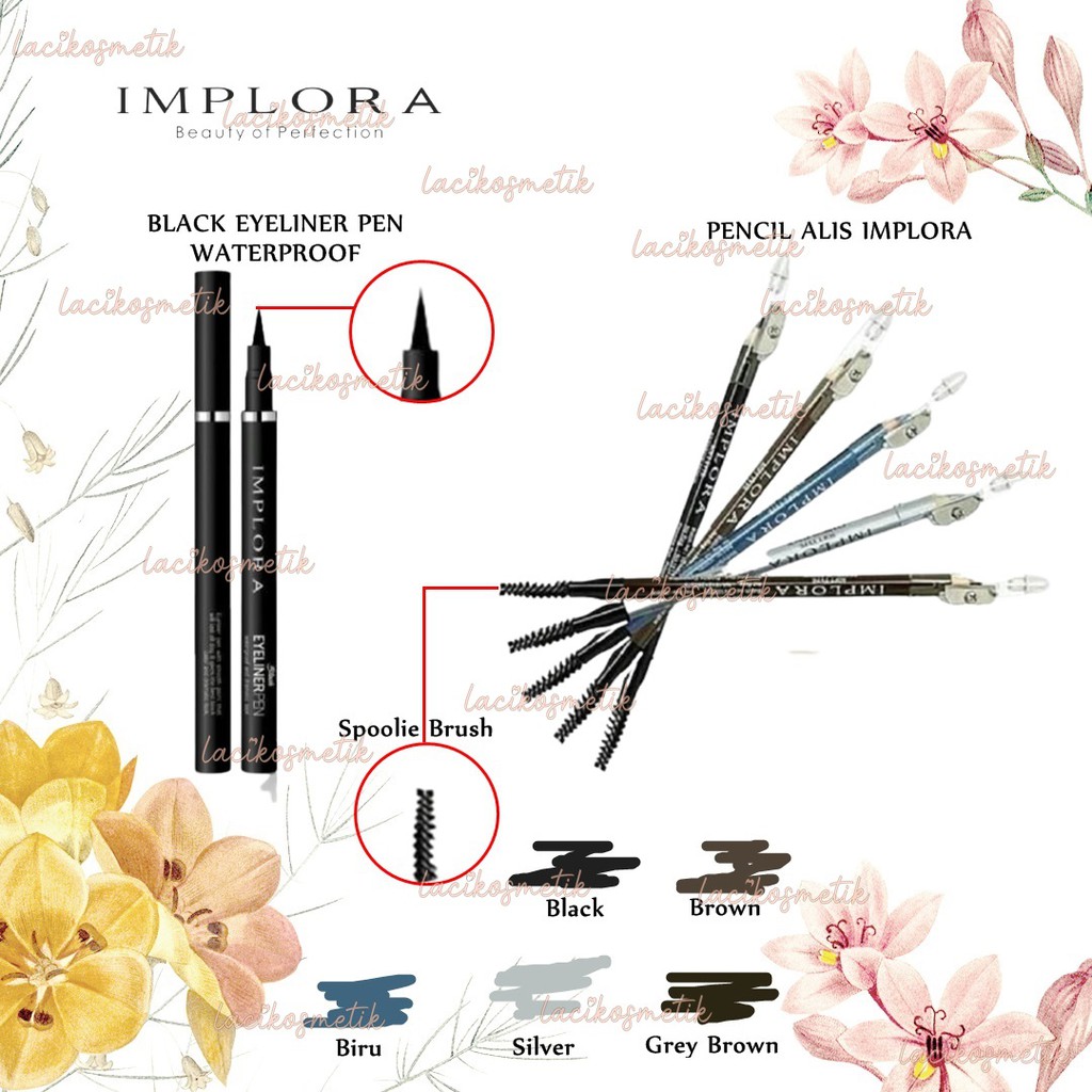 ✨LACIKOSME✨ IMPLORA PENSIL ALIS EYELINER ORIGINAL BPOM