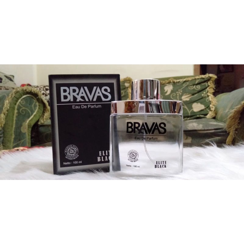 Bravas Elite Black PARFUM EDP 100 ML BPOM /minyak wangi pria original