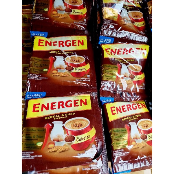 Energen sereal renceng kemasan baru 34 gr x 10pcs/ energen kurma 30 gr x 10 pcs