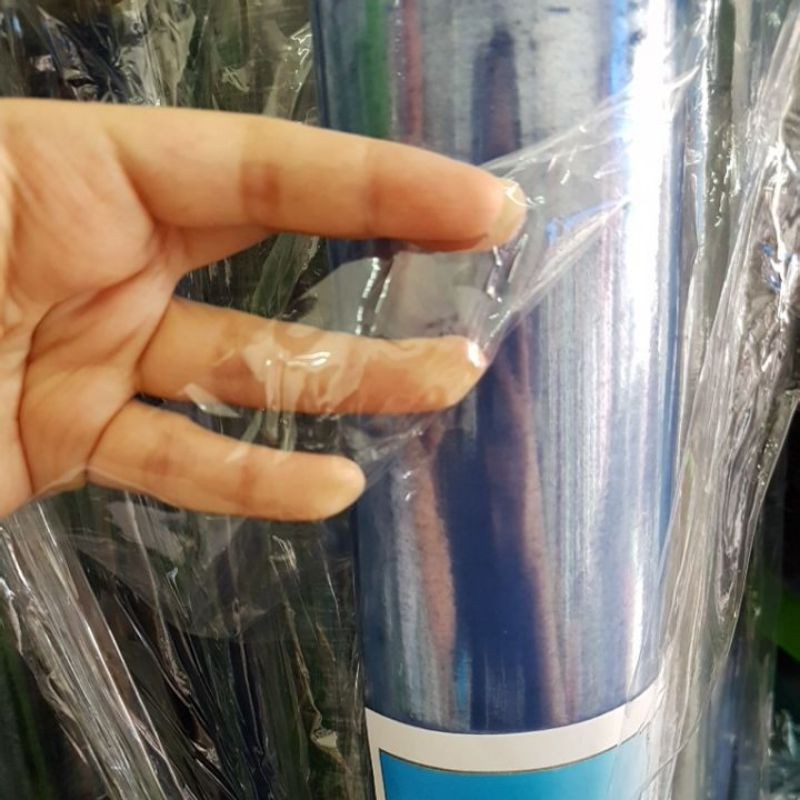 

Plastik Mika Bening PVC tipis / Plastik Sampul Buku | pjg per meter