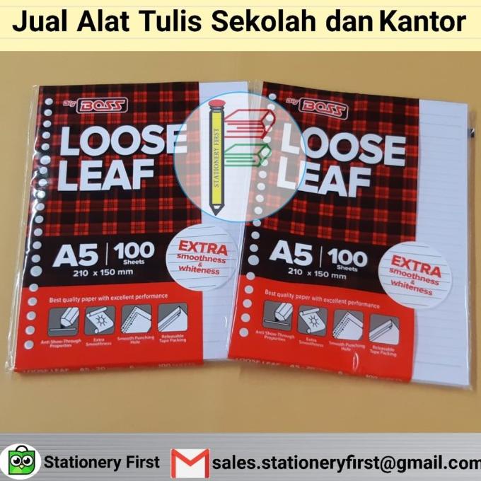 

Loose Leaf Kertas File Binder A5 isi 100