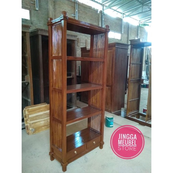 Rak Buku Kayu Jati Lemari Buku Rak Boneka Rak Sepatu Lemari Sepatu Kayu Jati