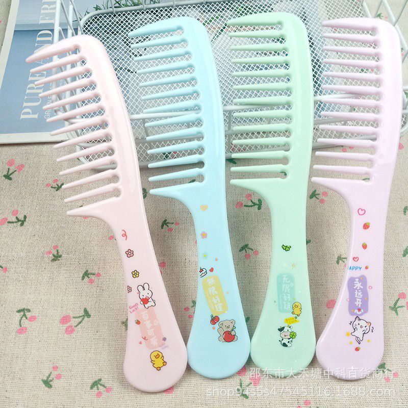 Sisir Jerang Anti Kusut / Sisir Gigi Renggang Korea / Sisir Gajah Motif karakter