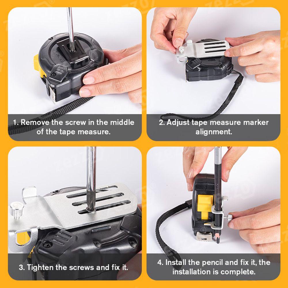 Solighter Measuring Tape Clip Holder Alat Ukur Membaca Akurat Sudut Melengkung