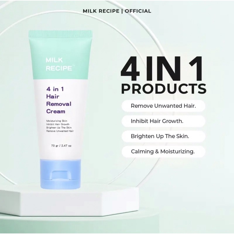 [NEW FORMULA] Milk Recipe 4 in 1 Hair Removal Cream FREE SPATULA