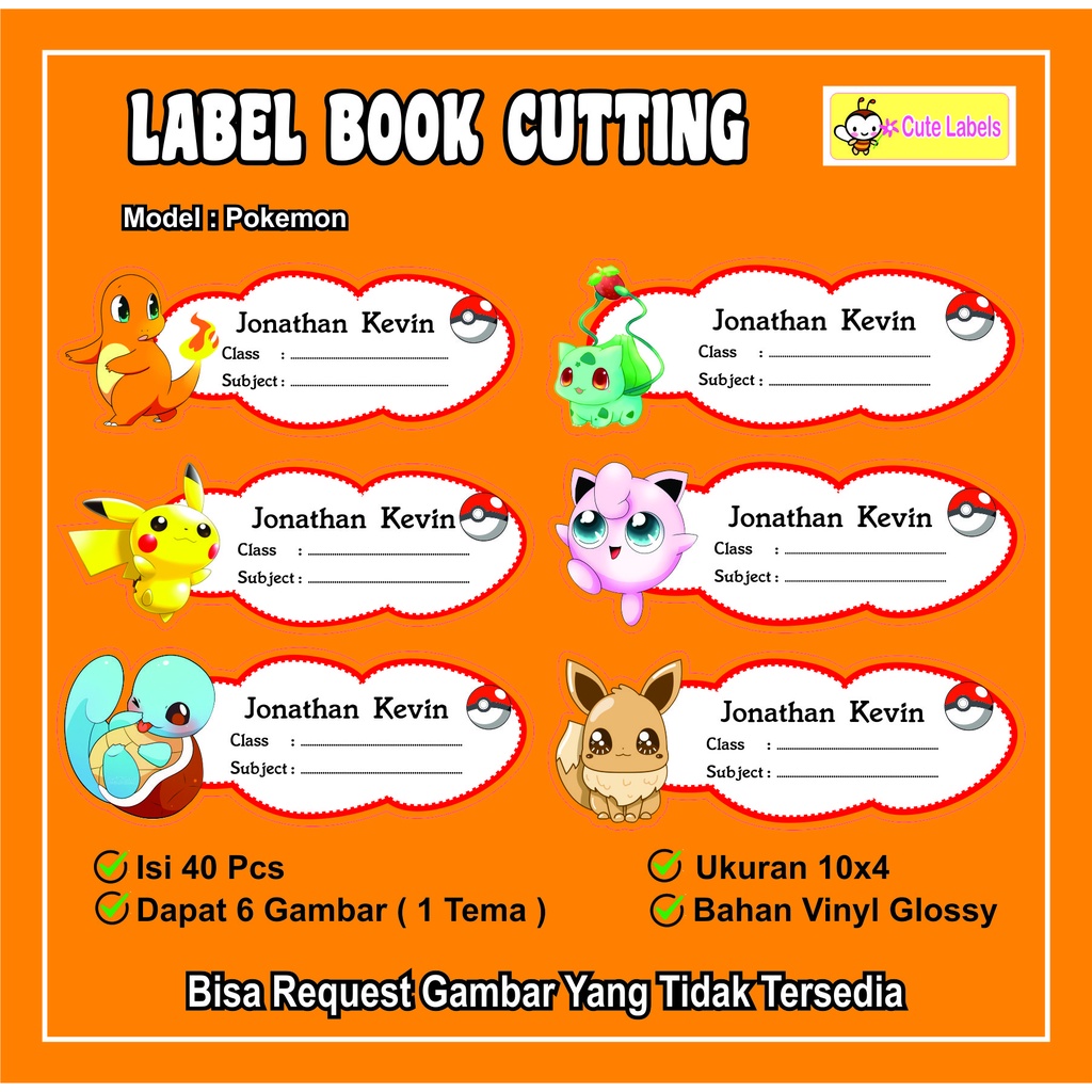 

Label Book Cutting POKEMON