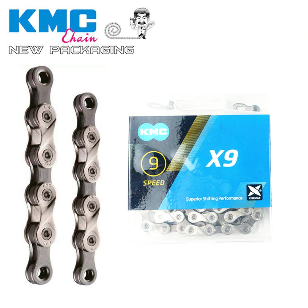 PRODUK IMPORT KMC X9 X9.93 MTB Mountain Bike Road Bicycle Chain 116L 9 Speed Magic Button With