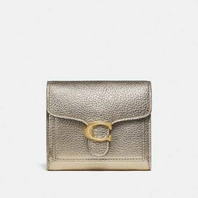 coach tabby small wallet platinum