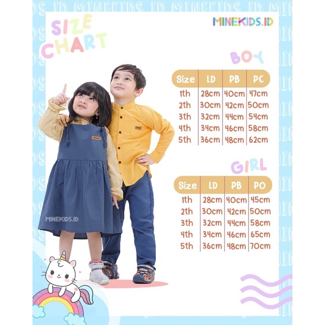 Setelan Anak overall dress dan kemeja balita minekids