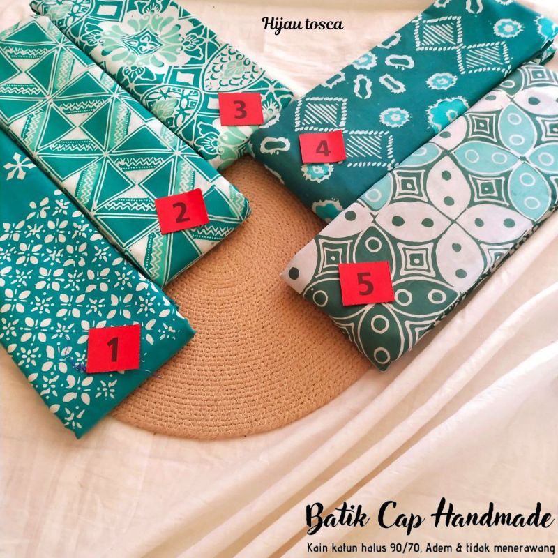 hn kain batik cap garutan warna tosca