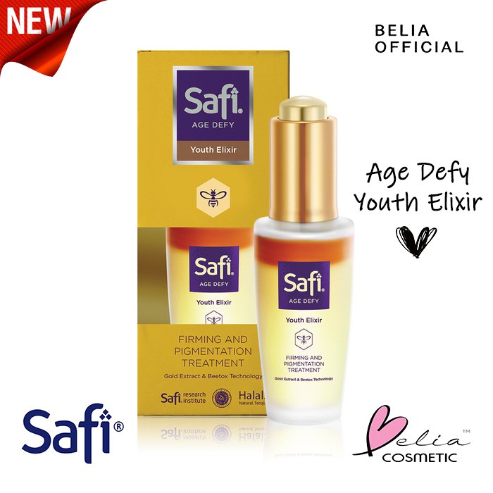 ❤ BELIA ❤ Safi Age Defy Youth Elixir 29g Gold Extract and Beetox Technology HALAL BPOM