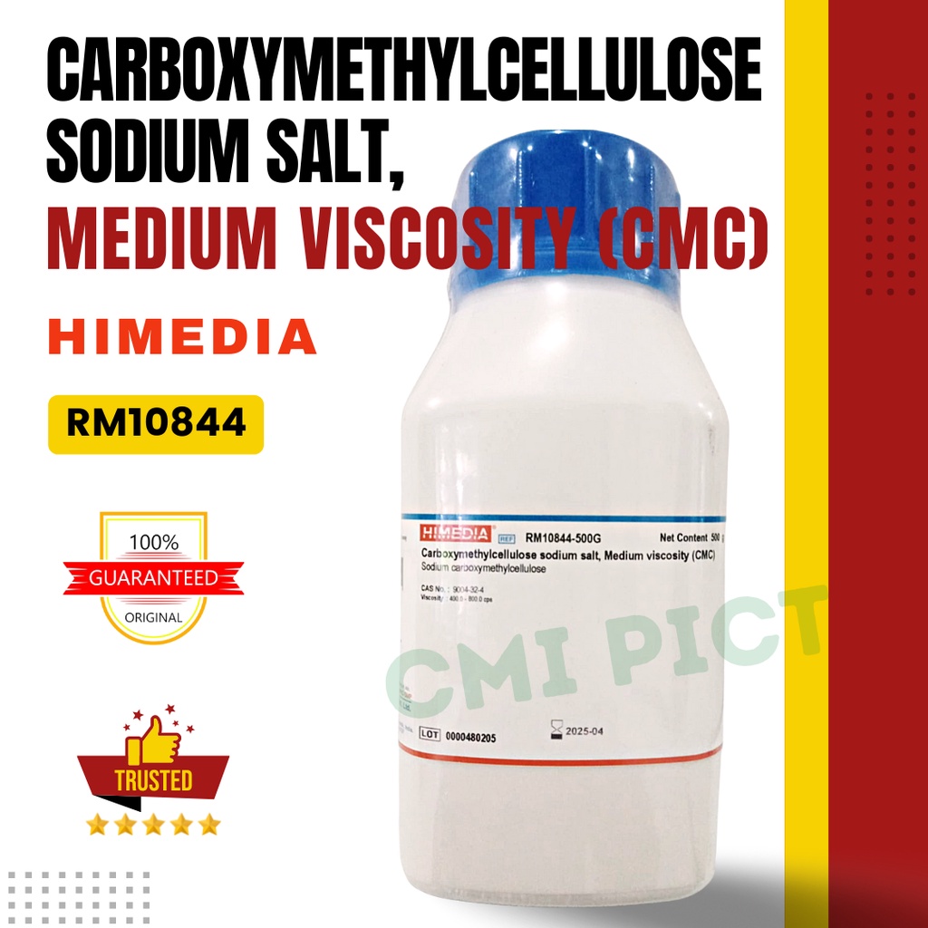 Carboxymethylcellulose sodium salt, Medium viscosity (CMC), 500gram
