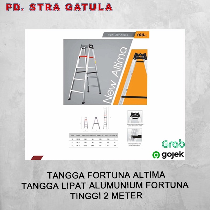 Tangga Fortuna New Altima (AL 11) - Tangga Lipat Alumunium Fortuna Tinggi 2 Meter