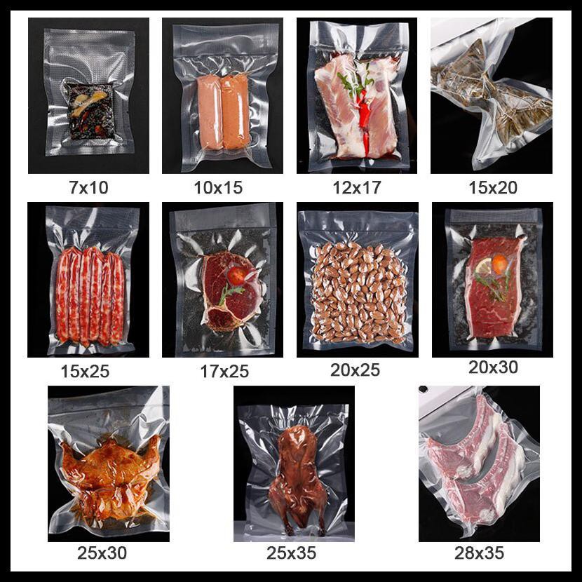 Grab Medan 100Pcs Kantong Plastik Vacuum Sealer Storage Bag 20 X 30 Cm / 28 x 40 cm Luckima  Hk-08 Transparen