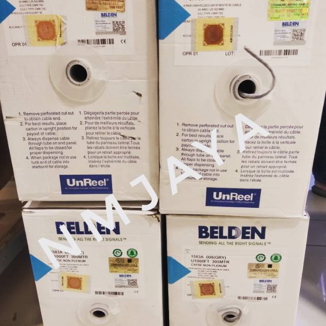 Belden Kabel Lan UTP Cat5e Belden USA Original Harga Meteran Type 1583A Grey Original