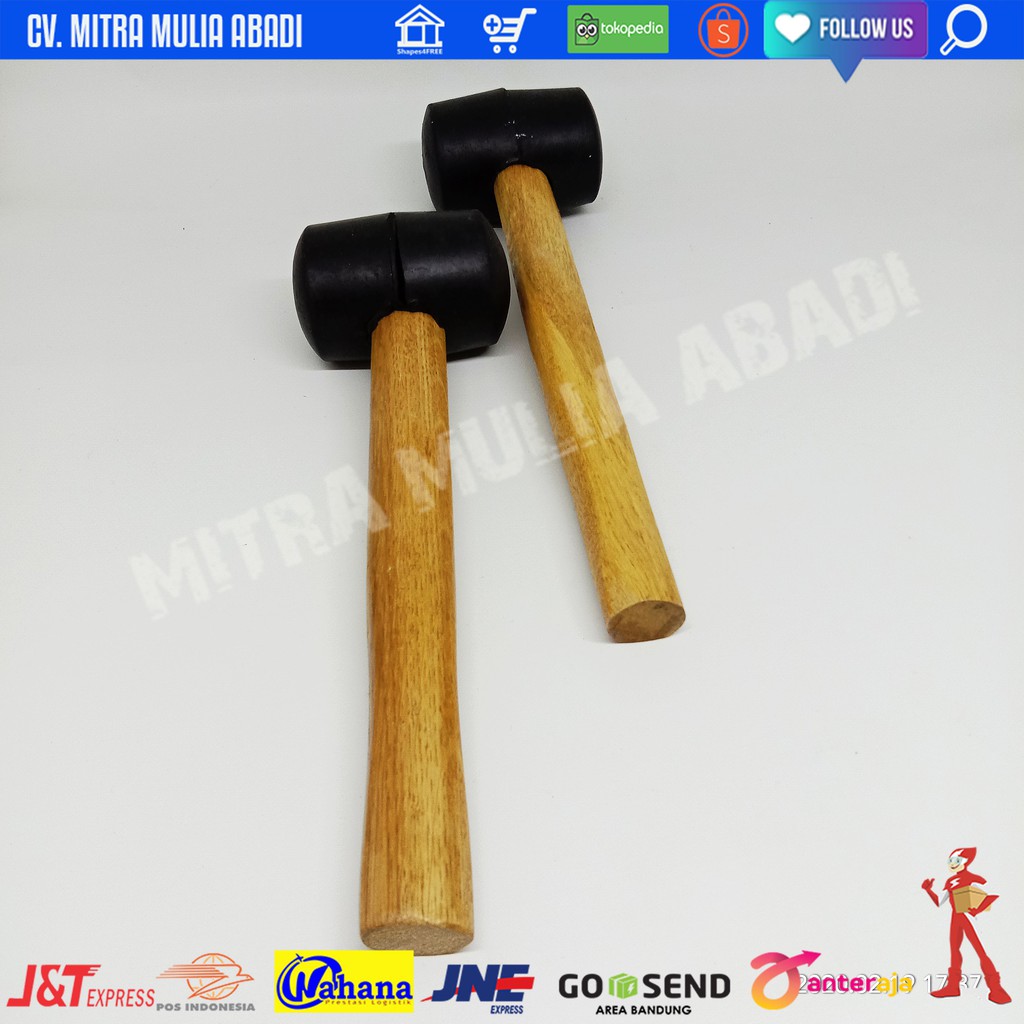 Palu Karet 8 Oz  PALU KERAMIK GAGANG KAYU