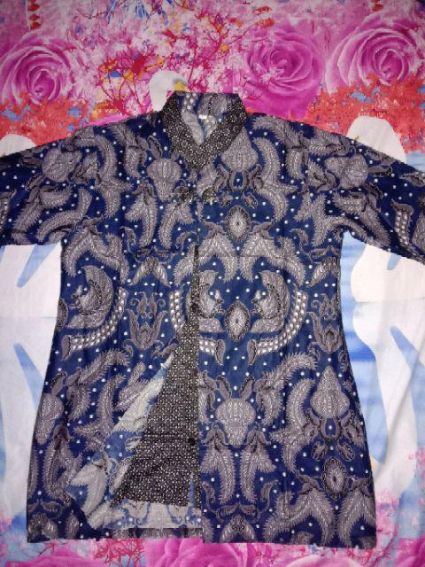 Atasan Batik Blues Batik Terlaris Baju Atasan Cewek Modern