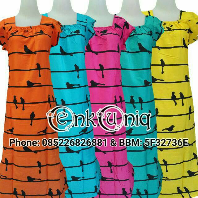 Daster Ucansee Jumbo Dress Pendek Tanpa Lengan Yukensi Santai Tidur Busui Bumil Ibu Hamil Menyusui