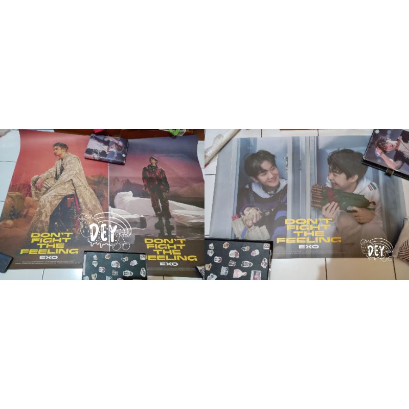 ROLLED POSTER BAEKHYUN CHANYEOL XIUMIN DFTF EXPANSION PB1 (POSTER EXO OFFICIAL)