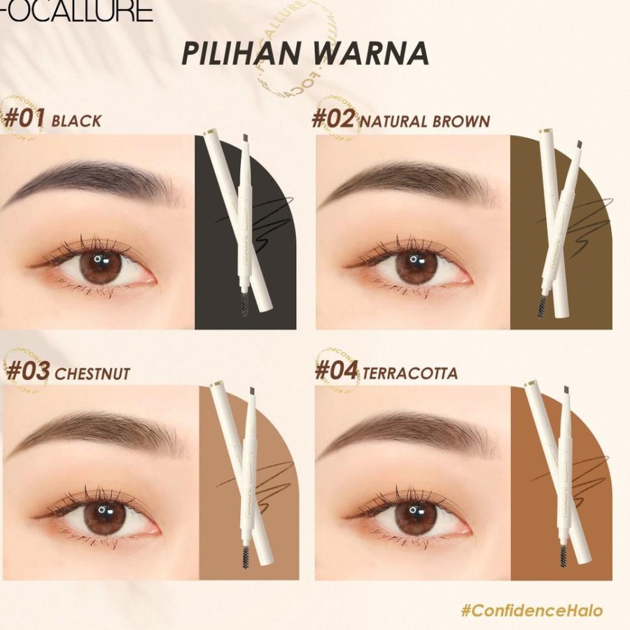 ★ BB ★ FOCALLURE Sliding Eyebrow Pencil #ConfidenceHalo - FA202 - FA 202