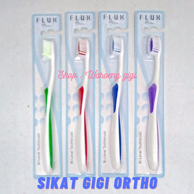 Sikat Gigi Ortho Ortodontik Behel Merk FLUX Bi Level Ortho Toothbrush