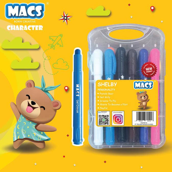 

Gel Silky Crayon 12 Warna Colors