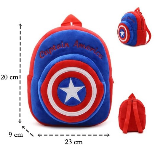 Tas Ransel Anak 3D Bahan Bulu Halus Motif Karakter