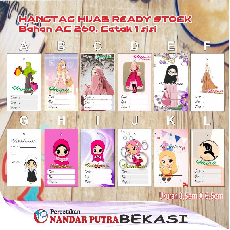 

(56pcs) Hangtag Hijab Ready Stock/Hangtag Jilbab