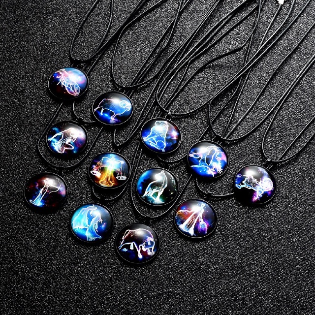 kalung konstelasi kalung zodiak pria wanita fashion import